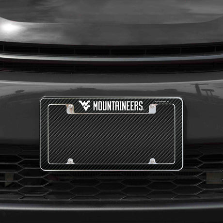 NCAA West Virginia Mountaineers All Over Chrome Frame Fan Gear NCAA West Virginia Mountaineers
