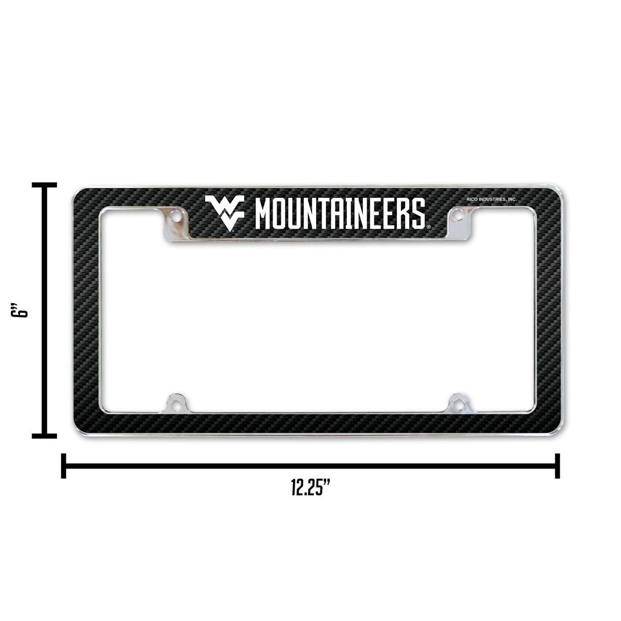 NCAA West Virginia Mountaineers All Over Chrome Frame Fan Gear NCAA West Virginia Mountaineers