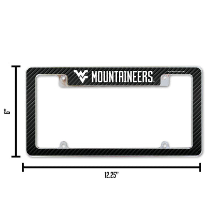 NCAA West Virginia Mountaineers All Over Chrome Frame Fan Gear NCAA West Virginia Mountaineers