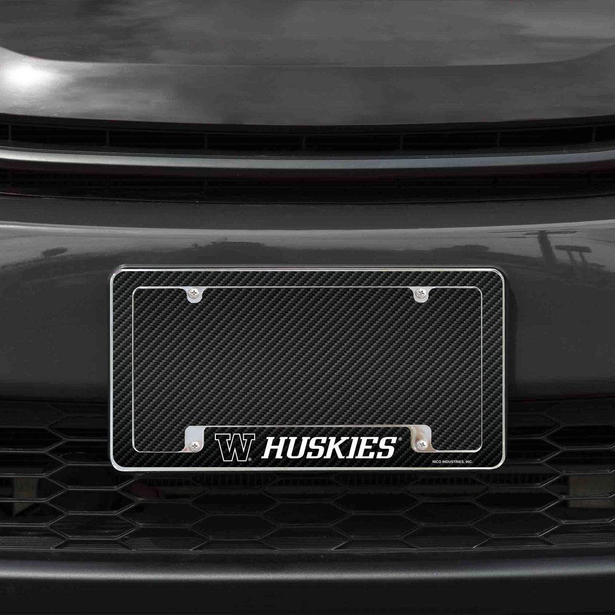 NCAA Washington Huskies All Over Chrome Frame Fan Gear NCAA Washington Huskies