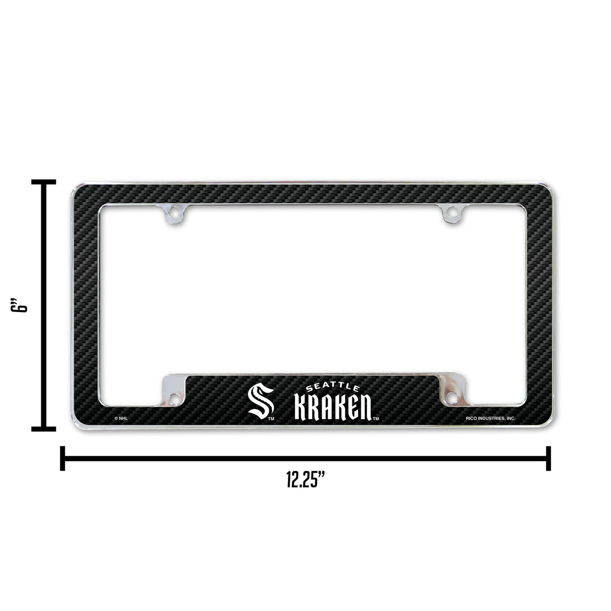 NHL Seattle Kraken All Over Chrome Frame Fan Gear NHL Seattle Kraken
