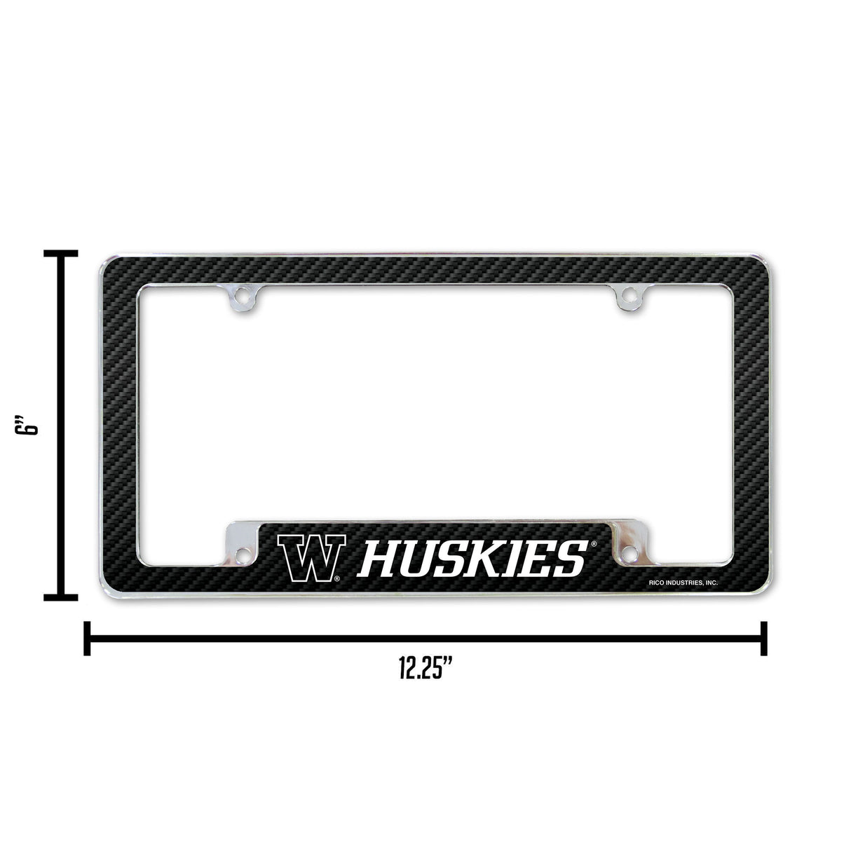 NCAA Washington Huskies All Over Chrome Frame Fan Gear NCAA Washington Huskies