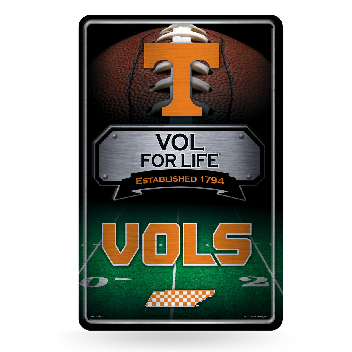 NCAA Tennessee Volunteers Large Metal Sign