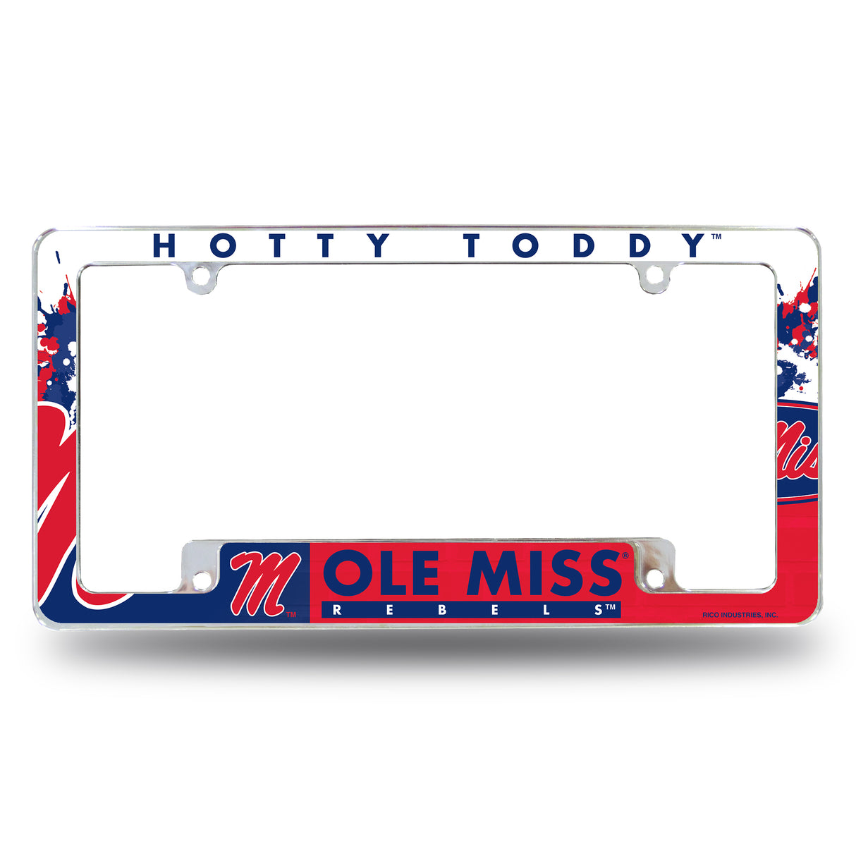 NCAA Mississippi Rebels - Ole Miss All Over Chrome Frame Fan Gear NCAA Mississippi Rebels