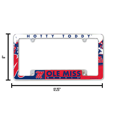 NCAA Mississippi Rebels - Ole Miss All Over Chrome Frame Fan Gear NCAA Mississippi Rebels