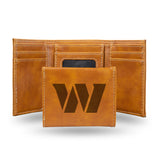 NFL Washington Commanders Laser Engraved Trifold Wallet Fan Gear NFL Washington Commanders