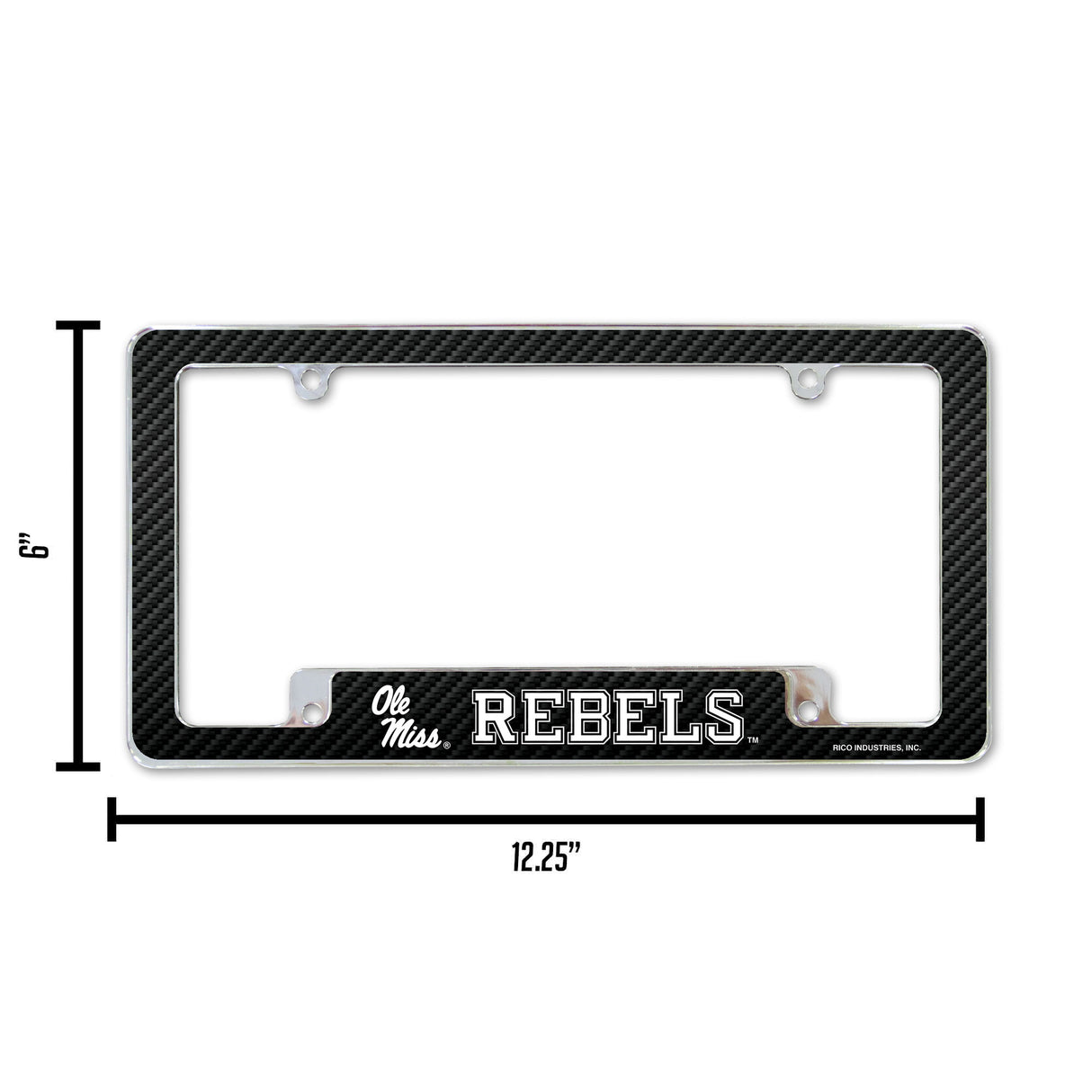 NCAA Mississippi Rebels - Ole Miss All Over Chrome Frame Fan Gear NCAA Mississippi Rebels