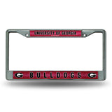 NCAA Georgia Bulldogs Chrome Glitter License Plate Frame Fan Gear NCAA Georgia Bulldogs