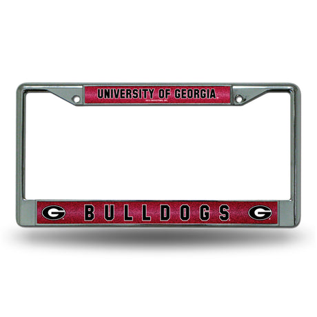 NCAA Georgia Bulldogs Chrome Glitter License Plate Frame Fan Gear NCAA Georgia Bulldogs