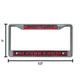 NCAA Georgia Bulldogs Chrome Glitter License Plate Frame Fan Gear NCAA Georgia Bulldogs