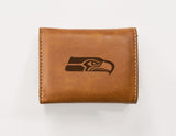 NFL Seattle Seahawks Laser Engraved Trifold Wallet Fan Gear NFL Seattle Seahawks