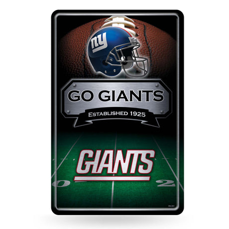 NFL New York Giants Large Metal Sign Fan Gear NFL New York Giants