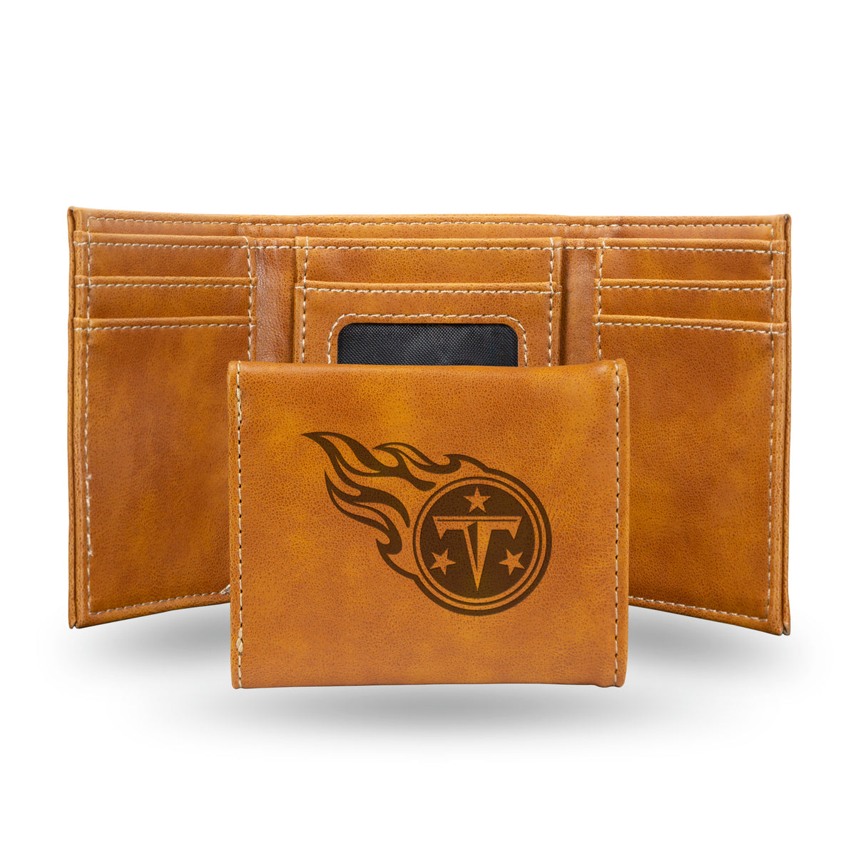 NFL Tennessee Titans Laser Engraved Trifold Wallet Fan Gear NFL Tennessee Titans