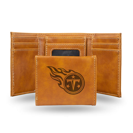 NFL Tennessee Titans Laser Engraved Trifold Wallet Fan Gear NFL Tennessee Titans
