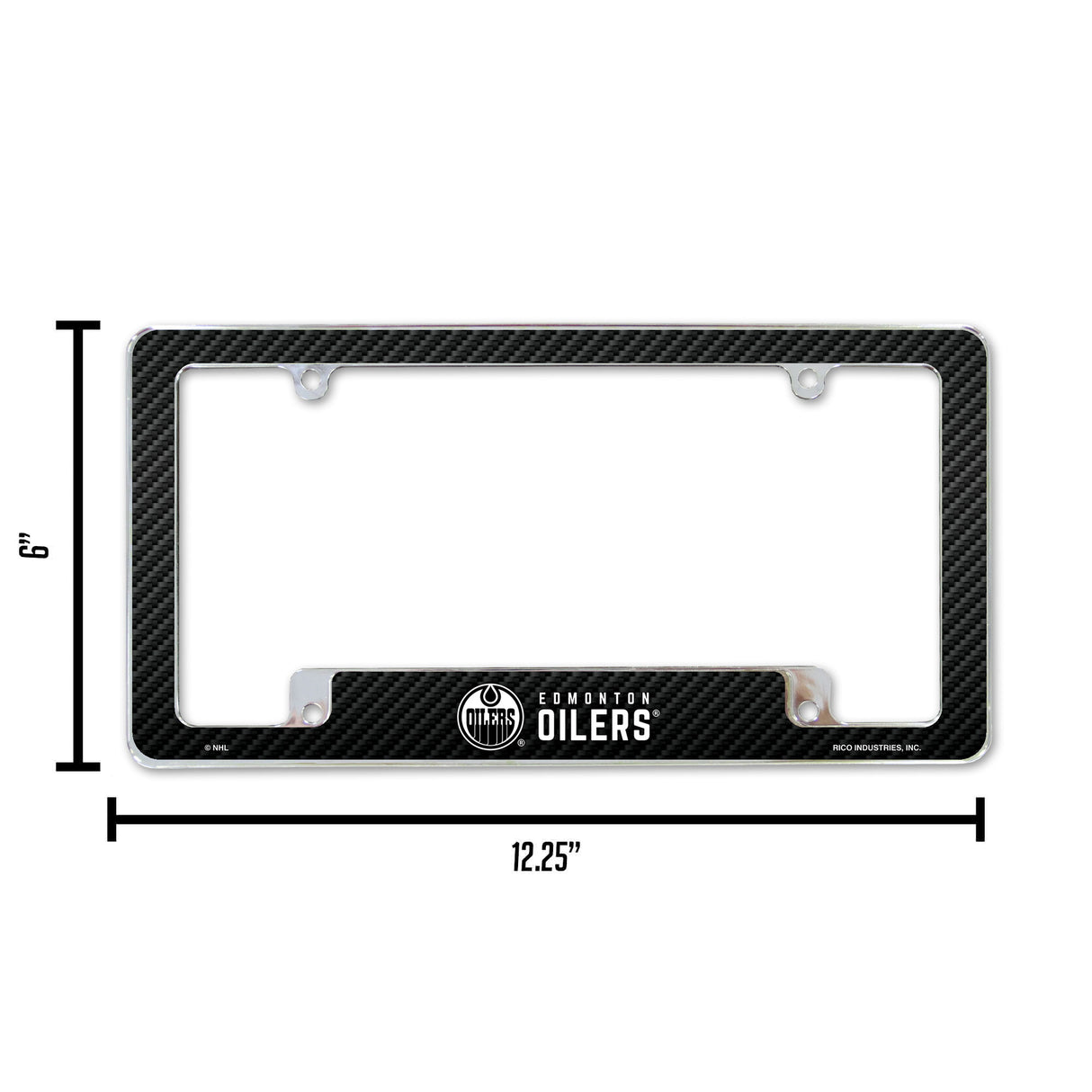 NHL Edmonton Oilers All Over Chrome Frame Fan Gear NHL Edmonton Oilers
