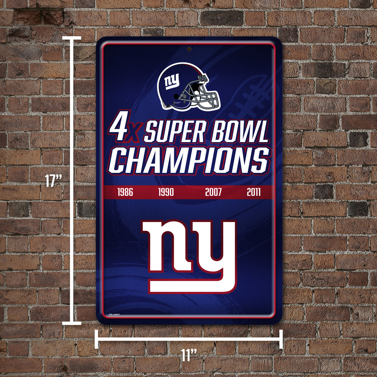 NFL New York Giants Large Metal Sign Fan Gear NFL New York Giants