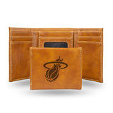 NBA Miami Heat Laser Engraved Trifold Wallet Fan Gear NBA Miami Heat