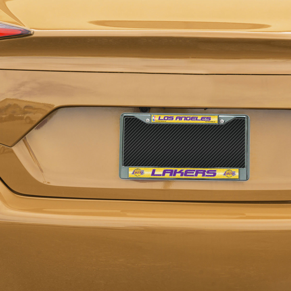 NBA Los Angeles Lakers Chrome Glitter License Plate Frame Fan Gear NBA Los Angeles Lakers