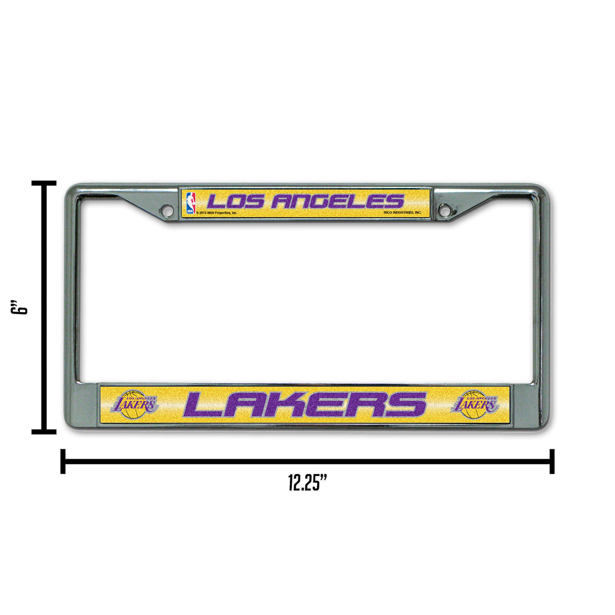 NBA Los Angeles Lakers Chrome Glitter License Plate Frame Fan Gear NBA Los Angeles Lakers