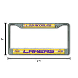 NBA Los Angeles Lakers Chrome Glitter License Plate Frame Fan Gear NBA Los Angeles Lakers