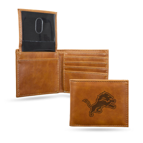 NFL Detroit Lions Laser Engraved Bill-Fold Fan Gear NFL Detroit Lions