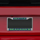 NFL Seattle Seahawks Laser Cut Chrome License Plate Frame Fan Gear NFL Seattle Seahawks