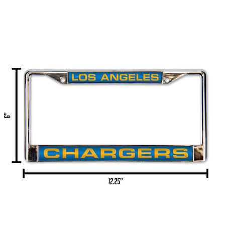 NFL Los Angeles Chargers Laser Cut Chrome License Plate Frame Fan Gear NFL Los Angeles Chargers