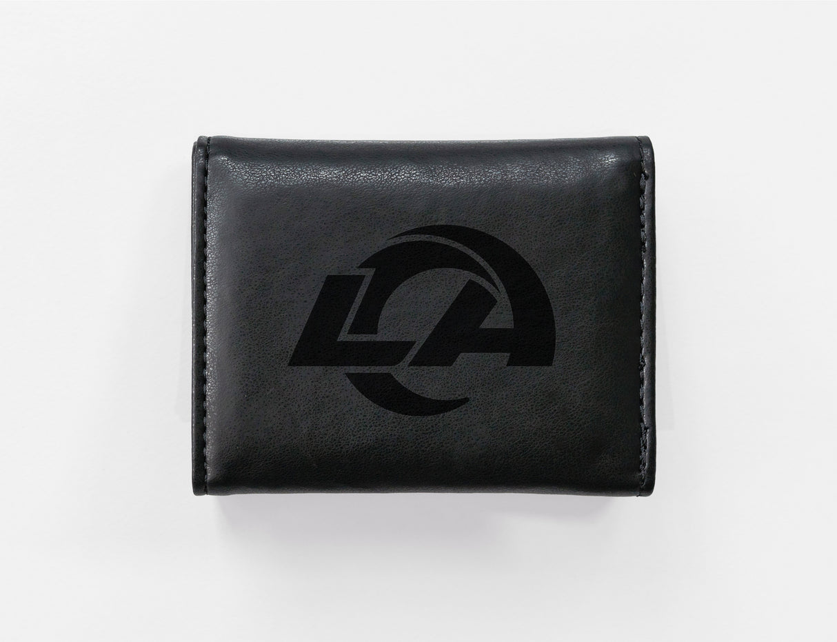 NFL Los Angeles Rams Laser Engraved Trifold Wallet Fan Gear NFL Los Angeles Rams