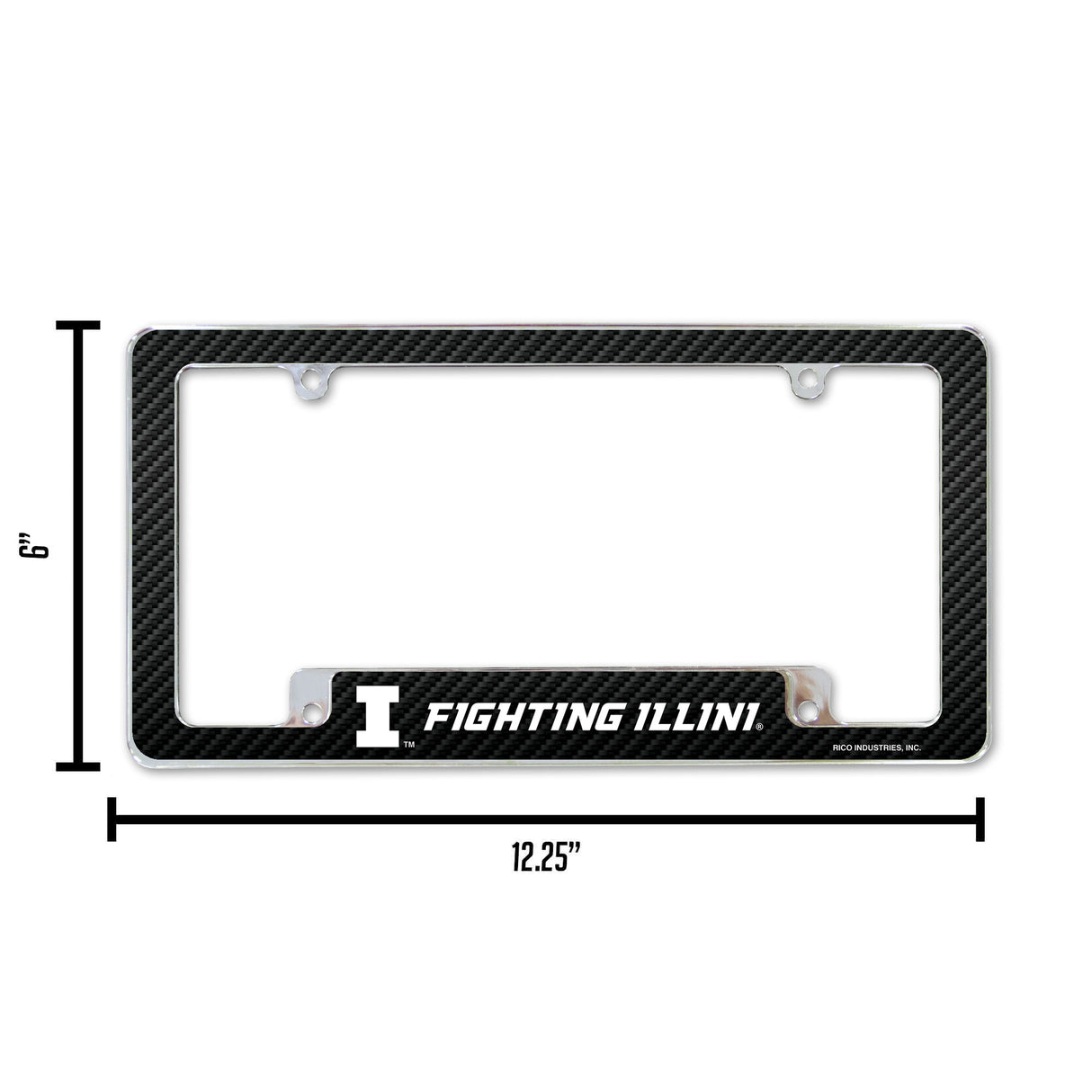 NCAA Illinois Fighting Illini All Over Chrome Frame Fan Gear NCAA Illinois Fighting Illini