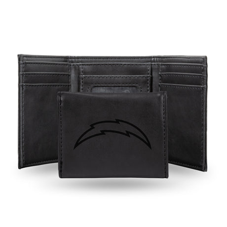 NFL Los Angeles Chargers Laser Engraved Trifold Wallet Fan Gear NFL Los Angeles Chargers