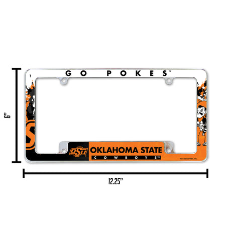 NCAA Oklahoma State Cowboys All Over Chrome Frame Fan Gear NCAA Oklahoma State Cowboys