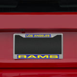 NFL Los Angeles Rams Laser Cut Chrome License Plate Frame Fan Gear NFL Los Angeles Rams