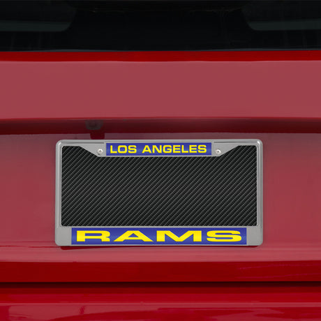 NFL Los Angeles Rams Laser Cut Chrome License Plate Frame Fan Gear NFL Los Angeles Rams