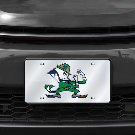 NCAA Notre Dame Fighting Irish - ND Silver Laser Cut Automobile Tag Fan Gear NCAA Notre Dame Fighting Irish