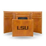 NCAA LSU Tigers Laser Engraved Tri-Fold Wallet Fan Gear NCAA LSU Tigers
