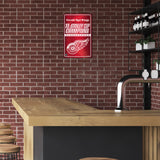 NHL Detroit Red Wings Large Metal Sign Fan Gear NHL Detroit Red Wings
