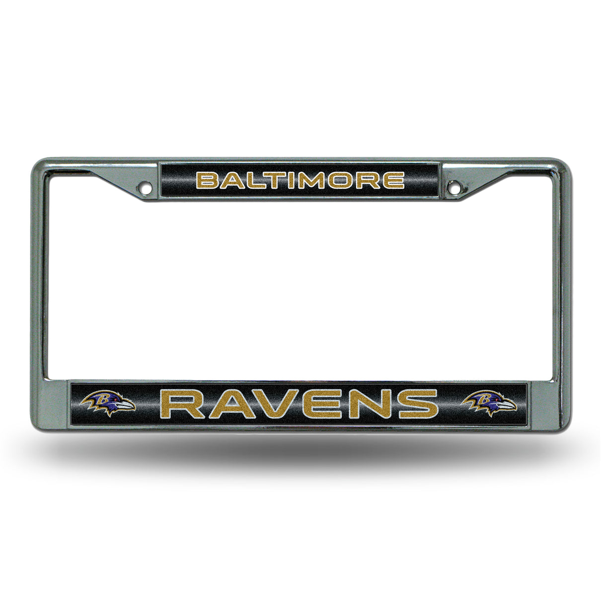 NFL Baltimore Ravens Chrome Glitter License Plate Frame Fan Gear NFL Baltimore Ravens