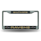 NFL Baltimore Ravens Chrome Glitter License Plate Frame Fan Gear NFL Baltimore Ravens