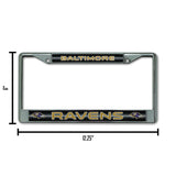 NFL Baltimore Ravens Chrome Glitter License Plate Frame Fan Gear NFL Baltimore Ravens