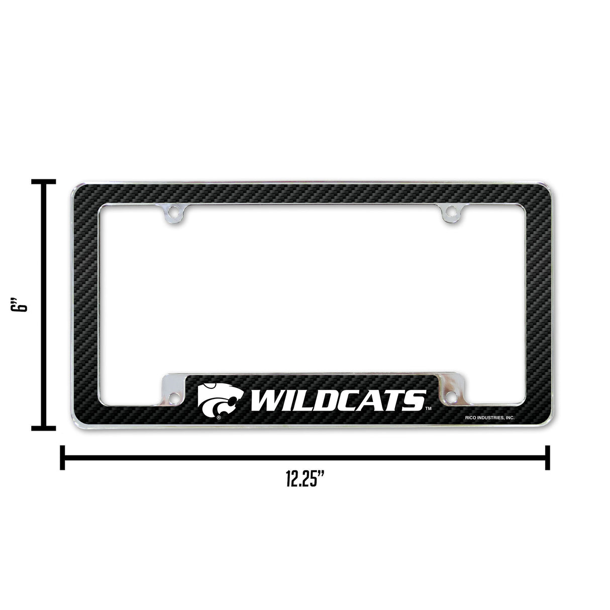 NCAA Kansas State Wildcats - KSU All Over Chrome Frame Fan Gear NCAA Kansas State Wildcats