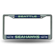 NFL Seattle Seahawks Chrome Glitter License Plate Frame Fan Gear NFL Seattle Seahawks