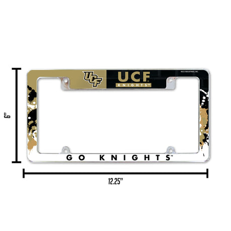 NCAA Central Florida Knights - UCF All Over Chrome Frame Fan Gear NCAA Central Florida Knights