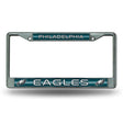 NFL Philadelphia Eagles Chrome Glitter License Plate Frame Fan Gear NFL Philadelphia Eagles