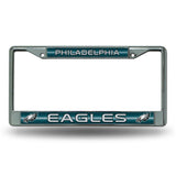 NFL Philadelphia Eagles Chrome Glitter License Plate Frame Fan Gear NFL Philadelphia Eagles