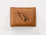 NFL Arizona Cardinals Laser Engraved Trifold Wallet Fan Gear NFL Arizona Cardinals
