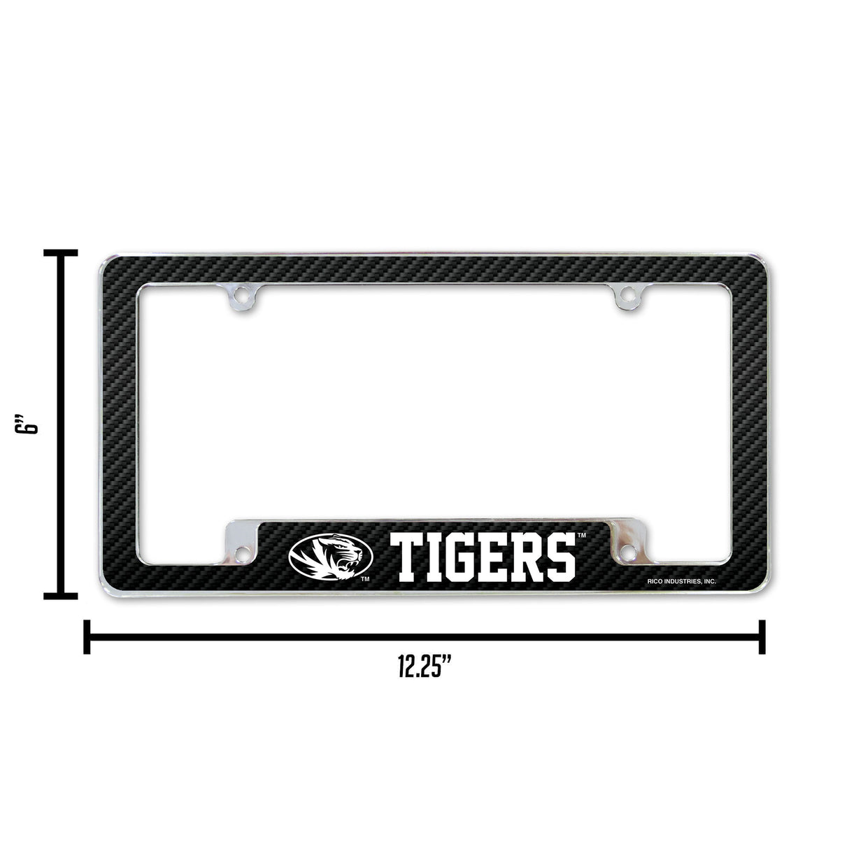 NCAA Missouri Tigers All Over Chrome Frame Fan Gear NCAA Missouri Tigers