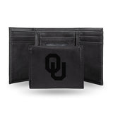 NCAA Oklahoma Sooners Laser Engraved Tri-Fold Wallet Fan Gear NCAA Oklahoma Sooners