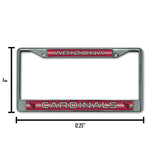 NFL Arizona Cardinals Chrome Glitter License Plate Frame Fan Gear NFL Arizona Cardinals