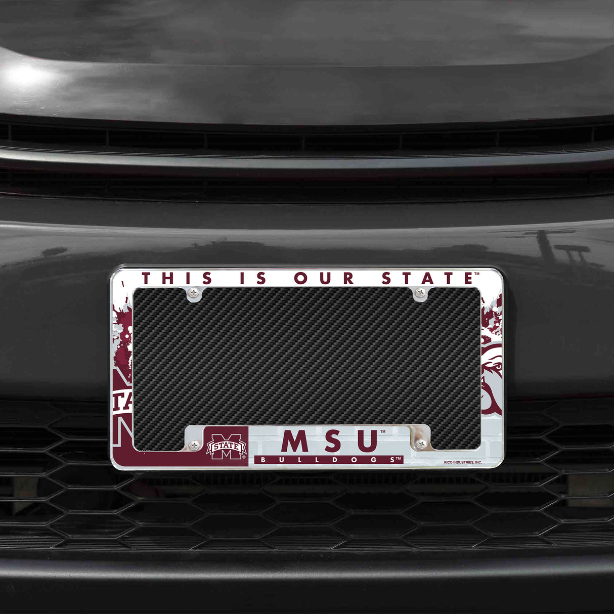 NCAA Mississippi State Bulldogs All Over Chrome Frame Fan Gear NCAA Mississippi State Bulldogs