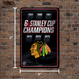 NHL Chicago Blackhawks Large Metal Sign